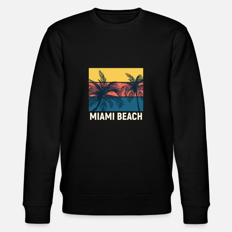 Miami Beach - Stanley/Stella Unisex Bio-Sweatshirt CHANGER  - Schwarz