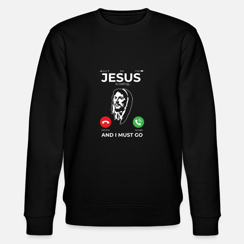 Jésus Cadeau chrétien catholique - Sweat bio CHANGER Stanley/Stella Unisexe - noir