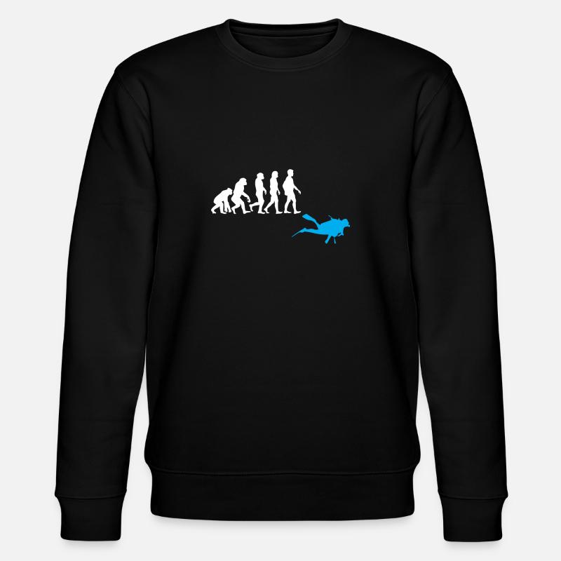 Tauchen Evolution - Stanley/Stella Unisex Bio-Sweatshirt CHANGER  - Schwarz
