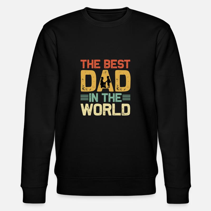 Bester Vater der Welt - Stanley/Stella Unisex Bio-Sweatshirt CHANGER  - Schwarz