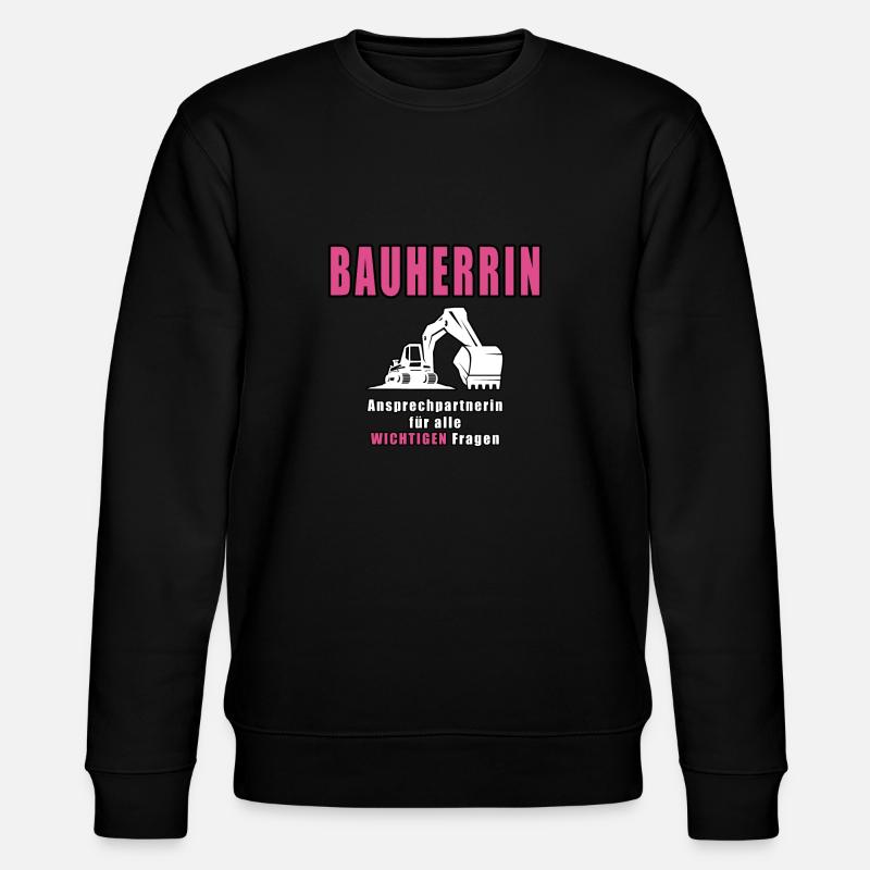 Bauherrin - Stanley/Stella Unisex Bio-Sweatshirt CHANGER  - Schwarz