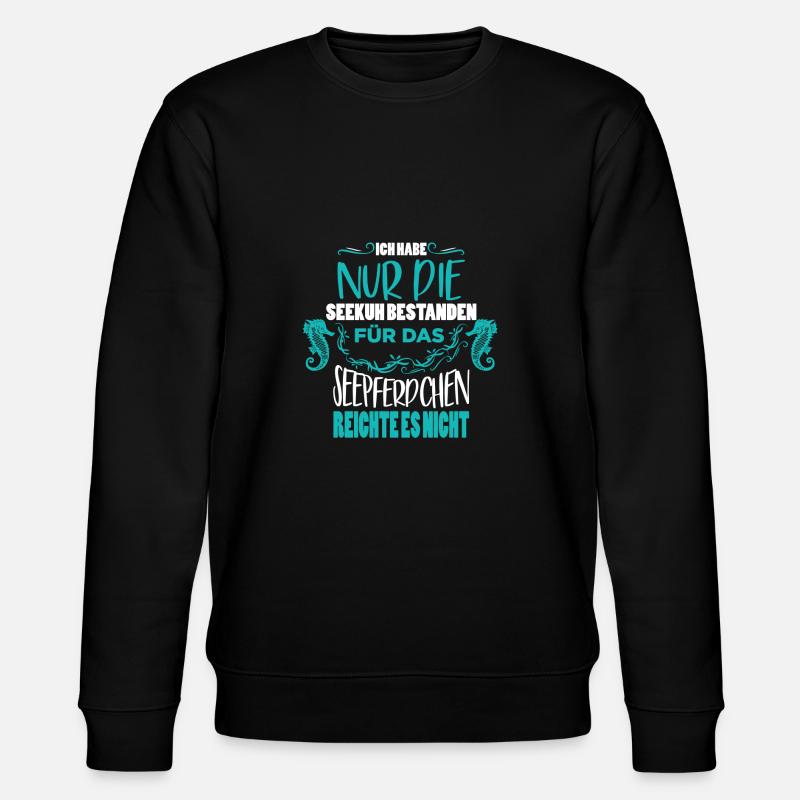 Seepferdchen noch nicht bestanden - Stanley/Stella Unisex Bio-Sweatshirt CHANGER  - Schwarz