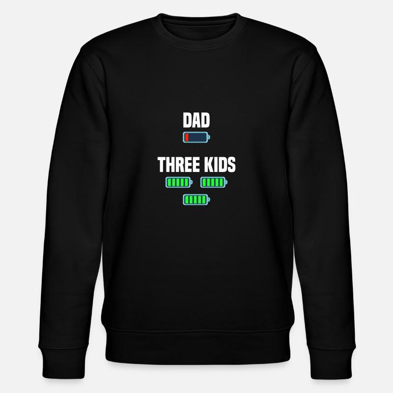 Papa et Triplés - Sweat bio CHANGER Stanley/Stella Unisexe - noir