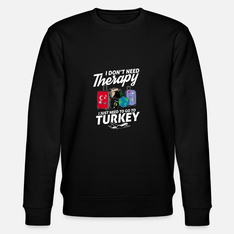 Turkey flag I Turkish Souvenirs - Stanley/Stella CHANGER Unisex Organic Sweatshirt - black