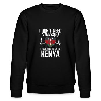Kenya flag I Kenyan Souvenirs - Stanley/Stella Unisex Bio-Sweatshirt CHANGER  - Schwarz - Vorne - Nik (191cm) & Marisol (170cm)
