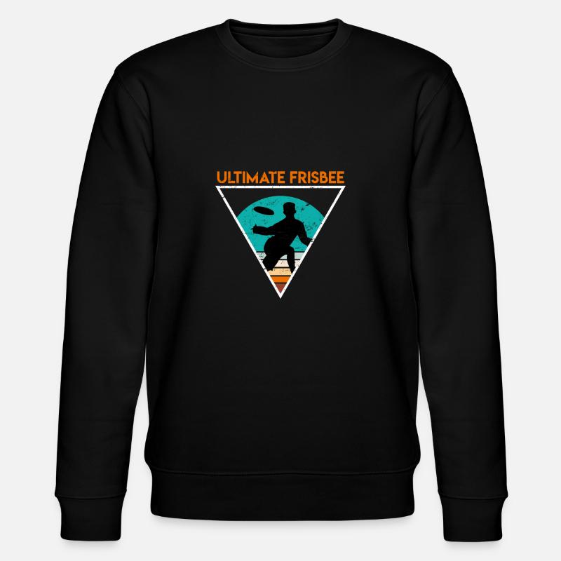 Retro Ultimate Frisbee - Stanley/Stella Unisex Bio-Sweatshirt CHANGER  - Schwarz