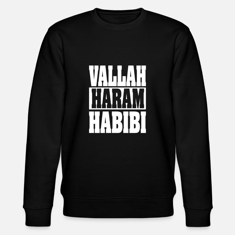 Vallah Haram Habibi Bruder - Stanley/Stella Unisex Bio-Sweatshirt CHANGER  - Schwarz