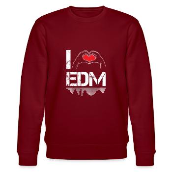 I Love Electro Dance Music EDM - Sweat bio CHANGER Stanley/Stella Unisexe - bordeaux - Devant - Nik (191cm) & Marisol (170cm)