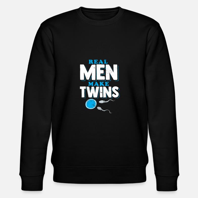 Real Men Make Twins Dad - Stanley/Stella Unisex Bio-Sweatshirt CHANGER - Schwarz