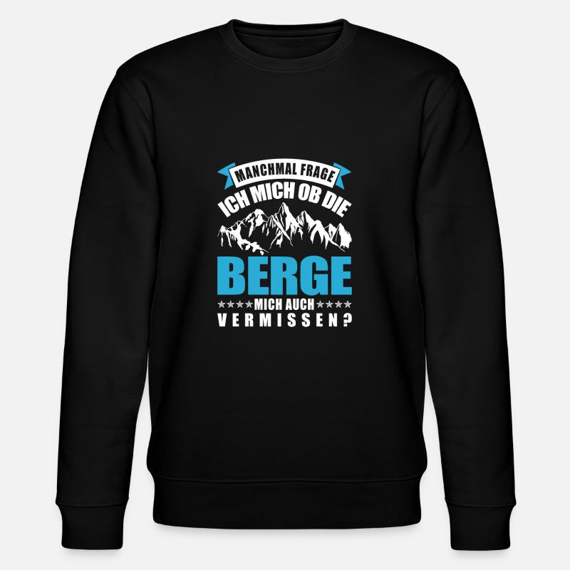 Berge - Stanley/Stella Unisex Bio-Sweatshirt CHANGER  - Schwarz