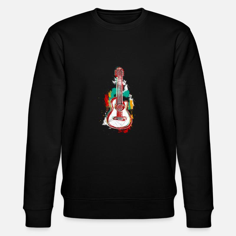 Muzyk Gitara akustyczna Gitara elektryczna Gitarzysta - Ekologiczna bluza unisex Stanley/Stella CHANGER  - czarny