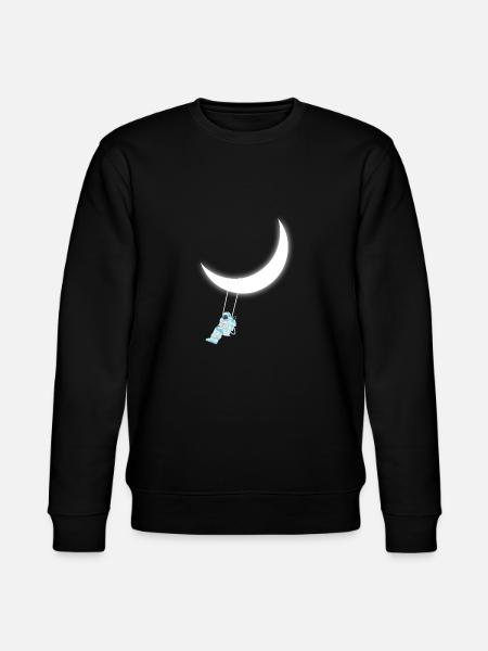 Astronaut swing moon - Stanley/Stella CHANGER Unisex Organic Sweatshirt - black