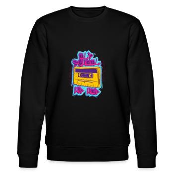 Old School Hip Hop Rap Musik Rap 90er Musik - Stanley/Stella Unisex Bio-Sweatshirt CHANGER  - Schwarz - Vorne - Nik (191cm) & Marisol (170cm)