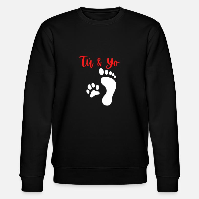 Hunde Gassi Hundehalter Beste Freunde - Stanley/Stella Unisex Bio-Sweatshirt CHANGER  - Schwarz