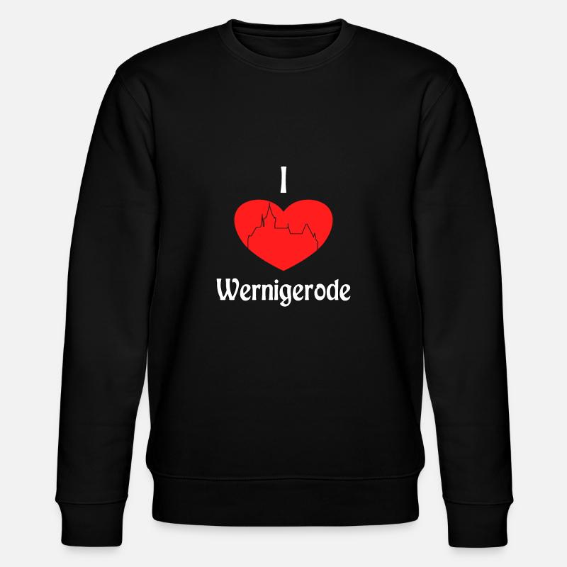 I Herz Wernigerode - Stanley/Stella Unisex Bio-Sweatshirt CHANGER  - Schwarz