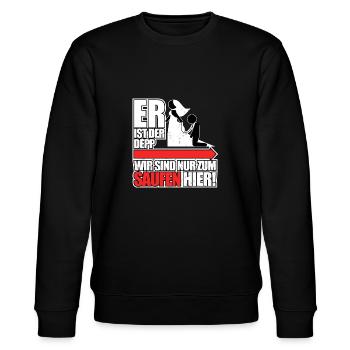 Junggesellenabschied - Stanley/Stella Unisex Bio-Sweatshirt CHANGER  - Schwarz - Vorne - Nik (191cm) & Marisol (170cm)