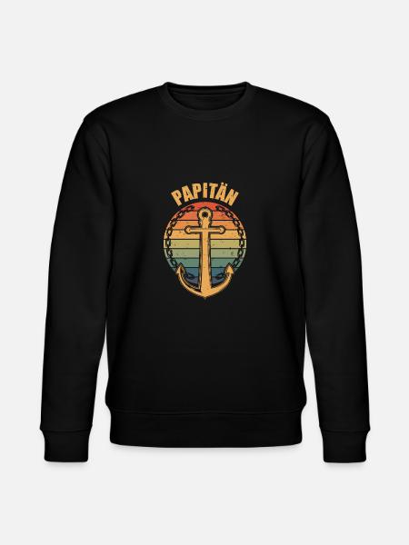 Papitän Vater Kapitän - Stanley/Stella Unisex Bio-Sweatshirt CHANGER - Schwarz