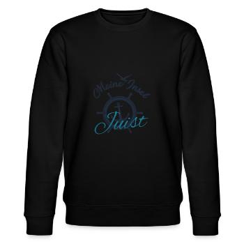 Meine Insel Juist Urlaub Nordsee Reise - Stanley/Stella Unisex Bio-Sweatshirt CHANGER  - Schwarz - Vorne - Nik (191cm) & Marisol (170cm)