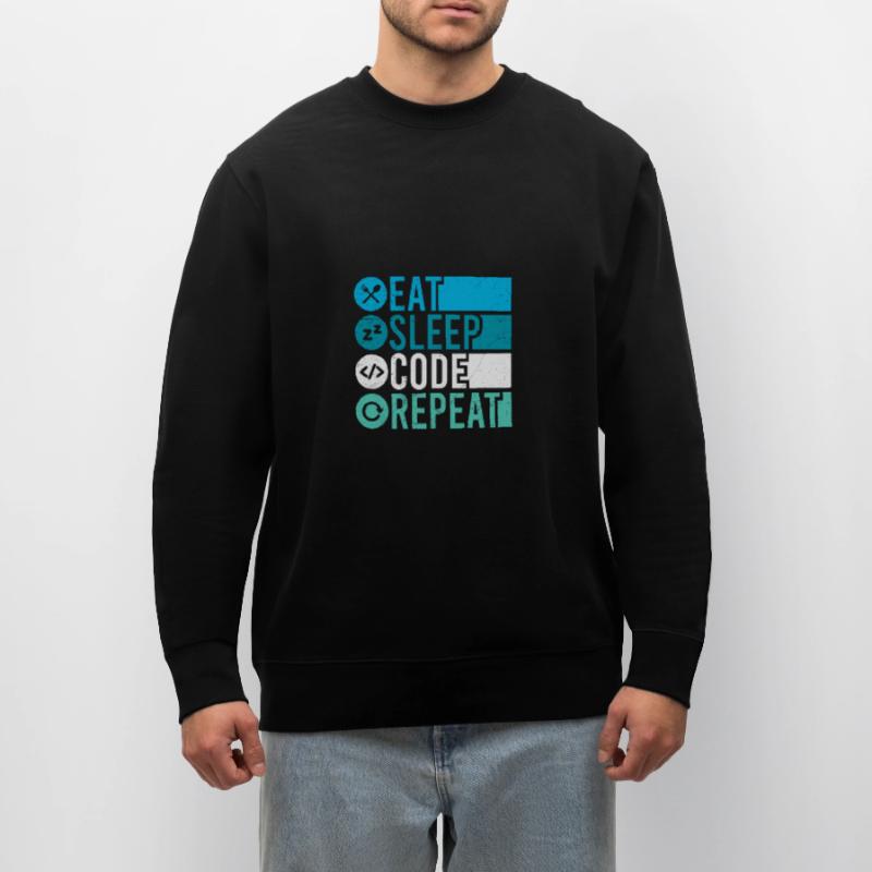 Eat Sleep Code Repeat Programmierer Software Stanley/Stella Unisex Bio-Sweatshirt CHANGER 