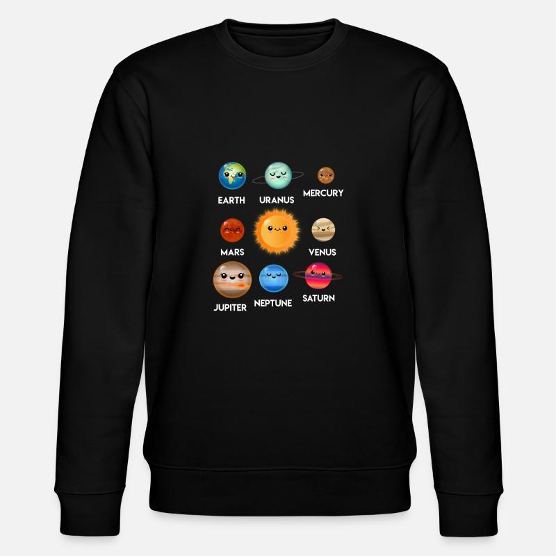 Solar System Planets - Stanley/Stella CHANGER Unisex Organic Sweatshirt - black