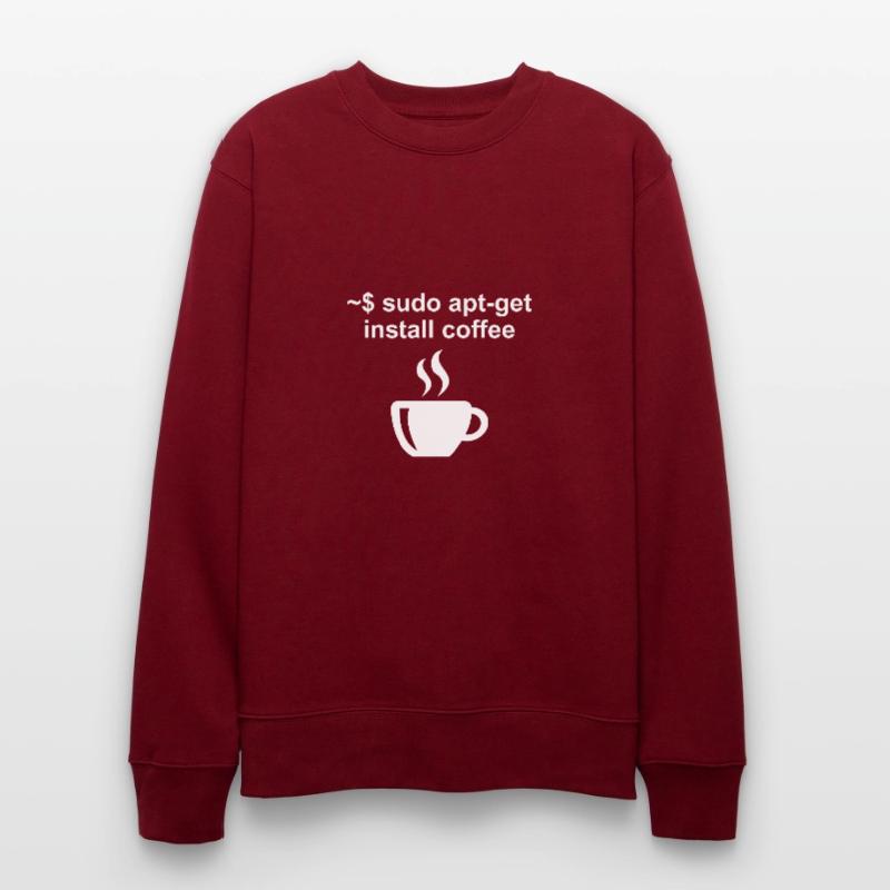 Linux Code Kaffee Kaffeetrinker Büro Geschenk Stanley/Stella Unisex Bio-Sweatshirt CHANGER 