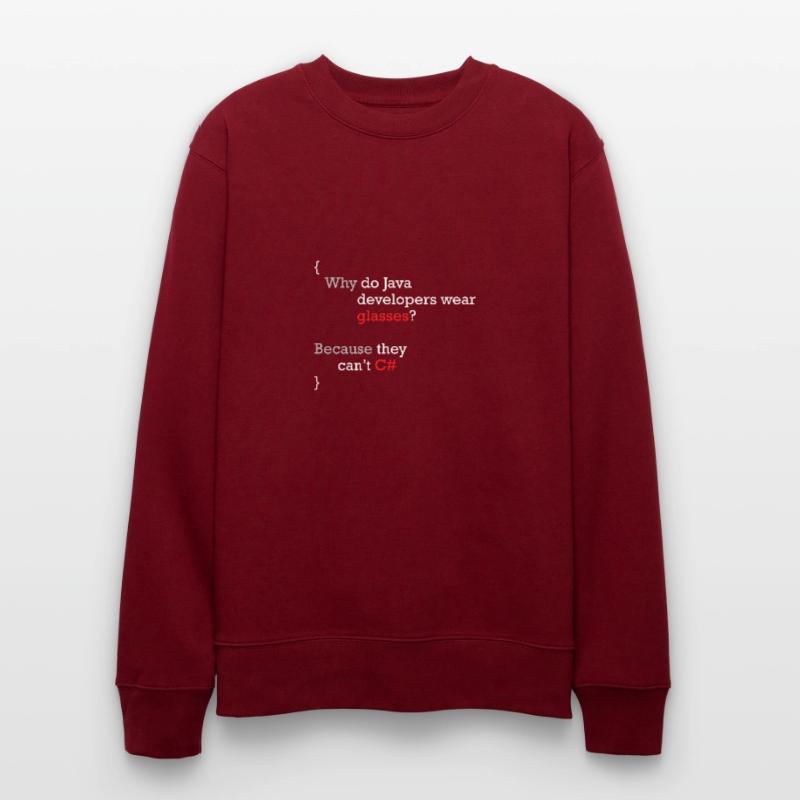 C# Programmierer Witz Code Coder C Sharp Stanley/Stella Unisex Bio-Sweatshirt CHANGER 