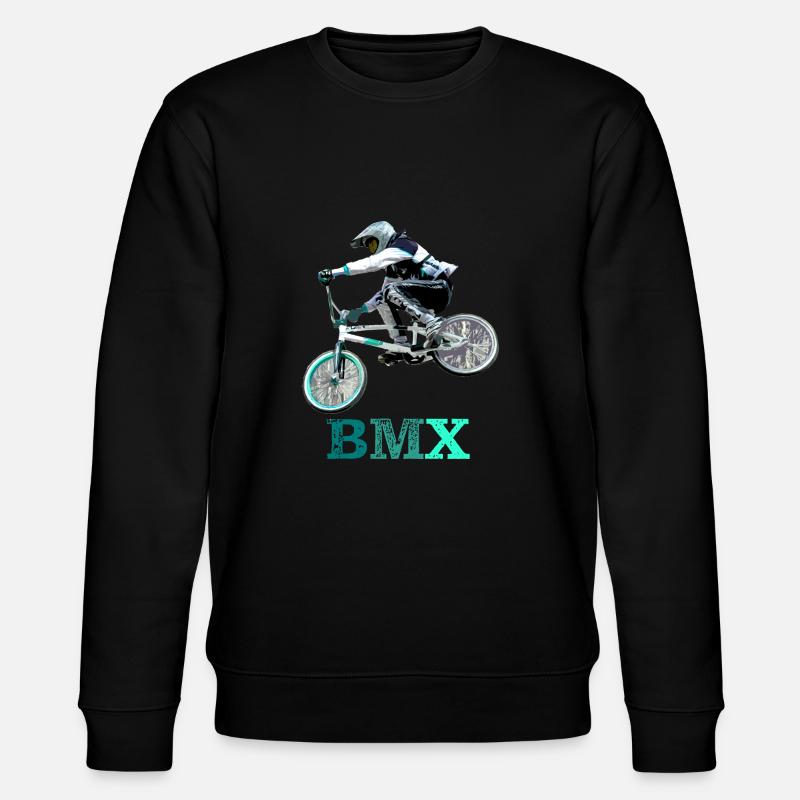 bmx racing - Stanley/Stella Unisex Bio-Sweatshirt CHANGER  - Schwarz
