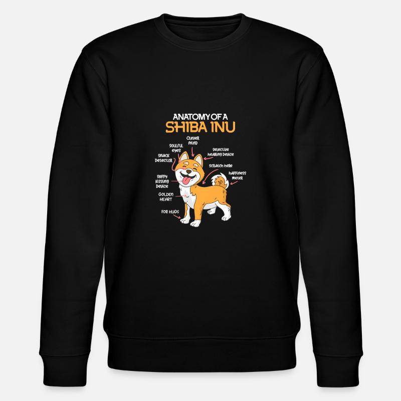 Anatomie d’un Shiba Inu - Sweat bio CHANGER Stanley/Stella Unisexe - noir