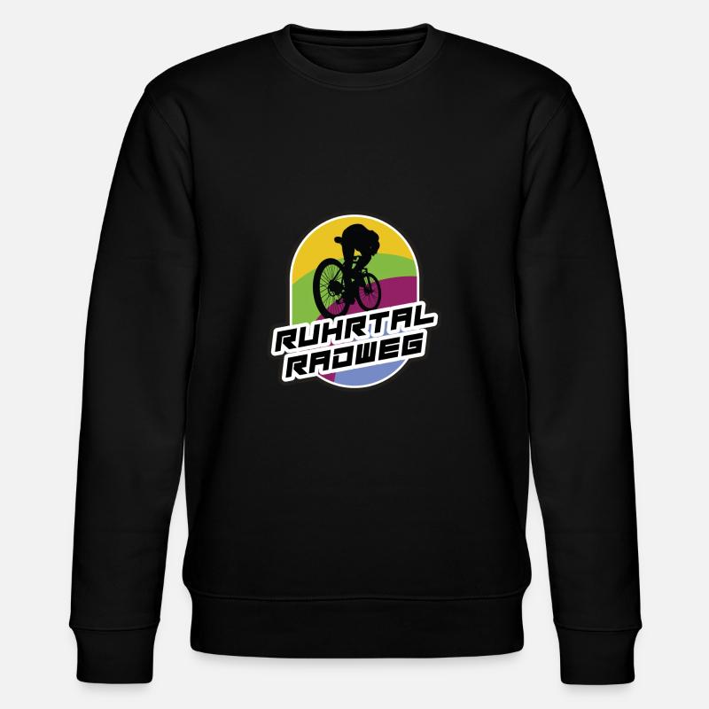 Ruhrtal-Radweg - Stanley/Stella Unisex Bio-Sweatshirt CHANGER  - Schwarz