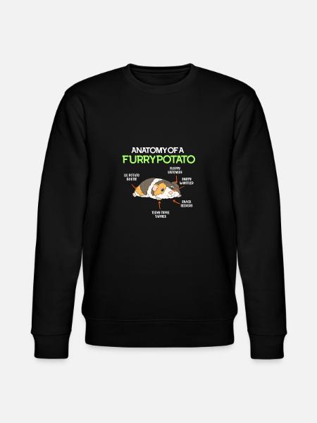 Anatomi af en furry kartoffel marsvin - Stanley/Stella økologisk unisex-sweatshirt CHANGER  - sort