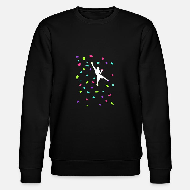 Klettergriffe Klettern Bouldern Boulderhalle - Stanley/Stella Unisex Bio-Sweatshirt CHANGER  - Schwarz