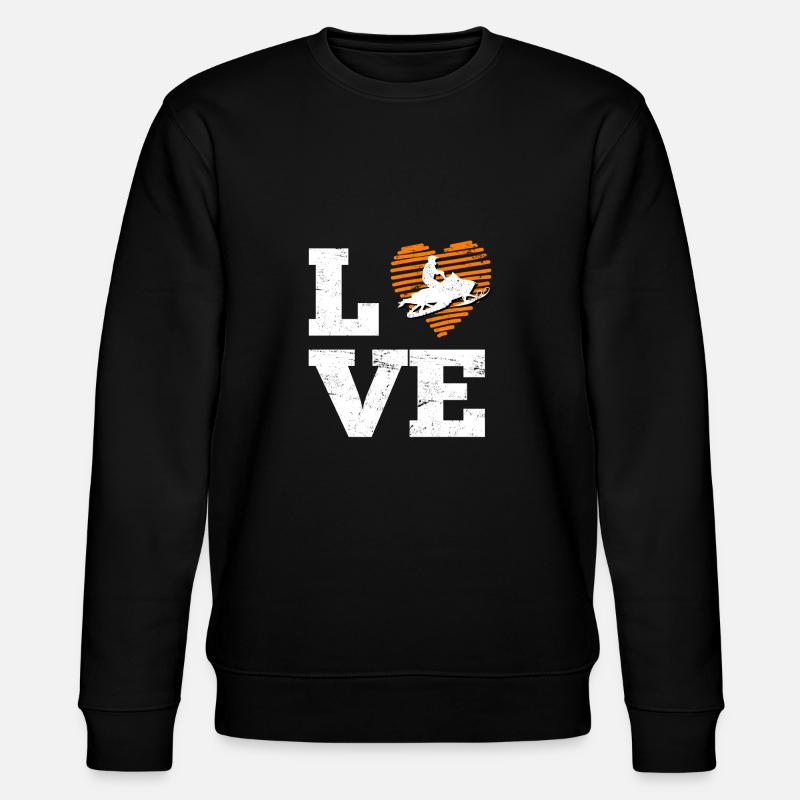 Snowmobile Love Snowmobile Snowmobile - Stanley/Stella CHANGER Unisex Organic Sweatshirt - black