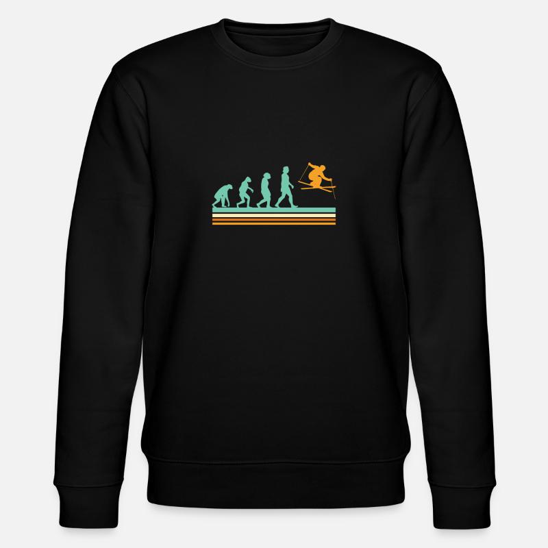 Skifahrer Evolution Ski Apres Ski - Stanley/Stella Unisex Bio-Sweatshirt CHANGER  - Schwarz