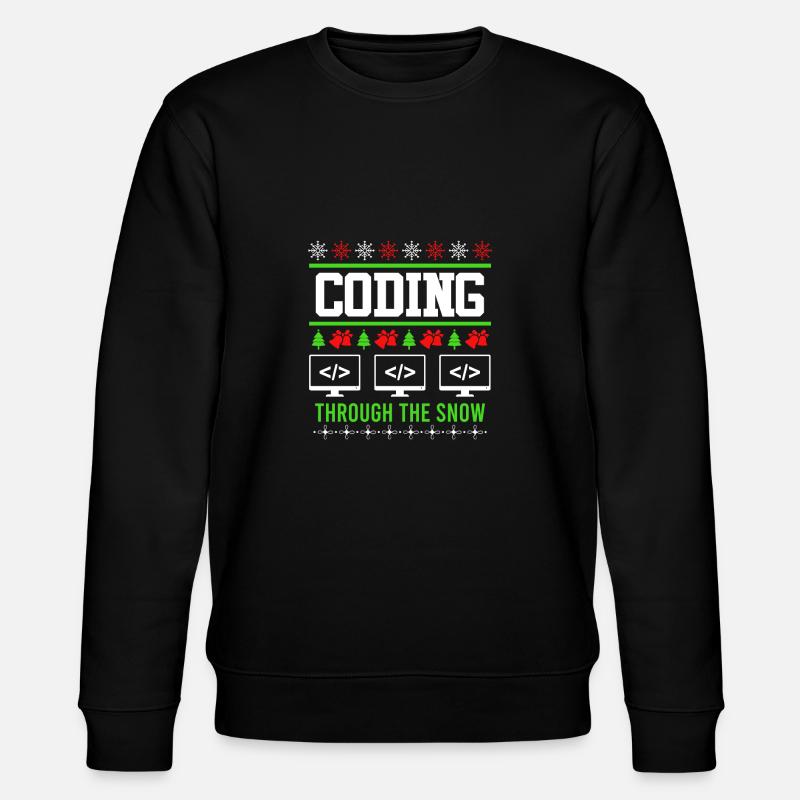 Programmeur Noël Ugly Christmas Coding - Sweat bio CHANGER Stanley/Stella Unisexe - noir