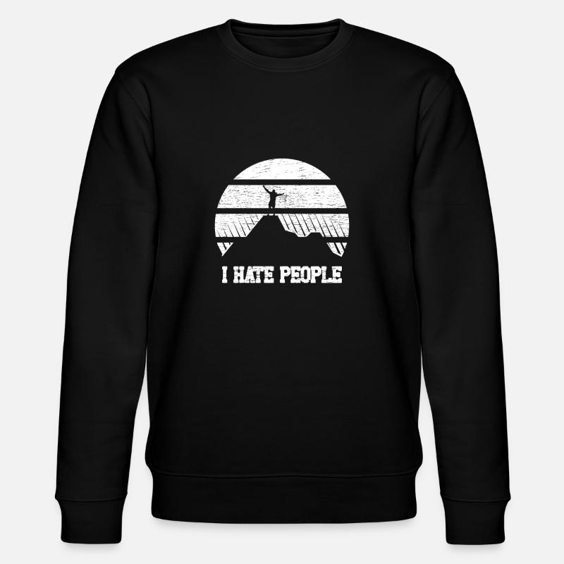 I hate people Camping - Stanley/Stella Unisex Bio-Sweatshirt CHANGER  - Schwarz