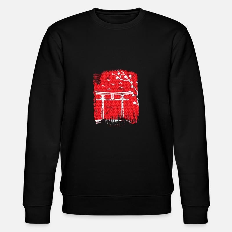 Japaner japanischer Garten - Stanley/Stella Unisex Bio-Sweatshirt CHANGER  - Schwarz