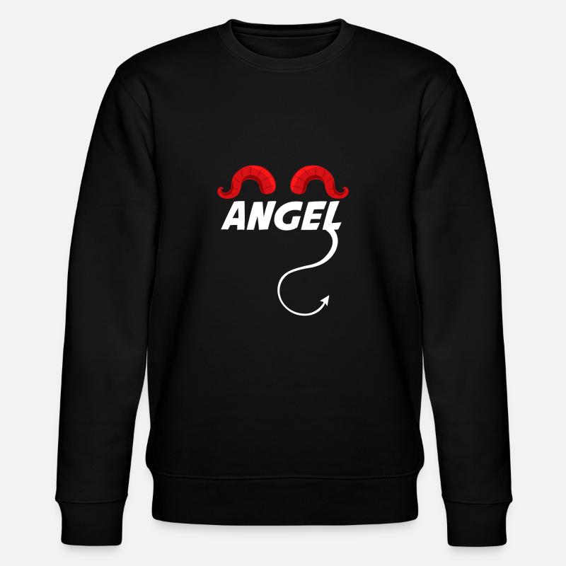 Engel Teufel Engelchen Teufelchen - Stanley/Stella Unisex Bio-Sweatshirt CHANGER - Schwarz
