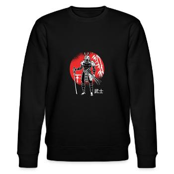 Japanisches Schwert japanischer Samurai Krieger - Stanley/Stella Unisex Bio-Sweatshirt CHANGER  - Schwarz - Vorne - Nik (191cm) & Marisol (170cm)