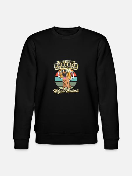 Buvez de la bière et accrochez-vous avec mon malinois belge - Sweat bio CHANGER Stanley/Stella Unisexe - noir