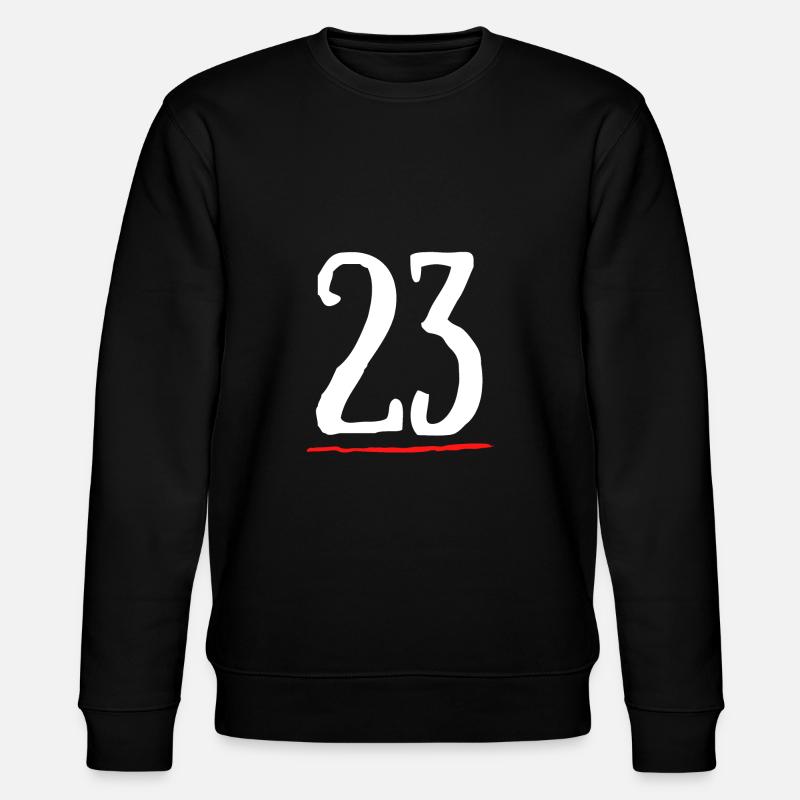 23 underlined red line - Stanley/Stella CHANGER Unisex Organic Sweatshirt - black