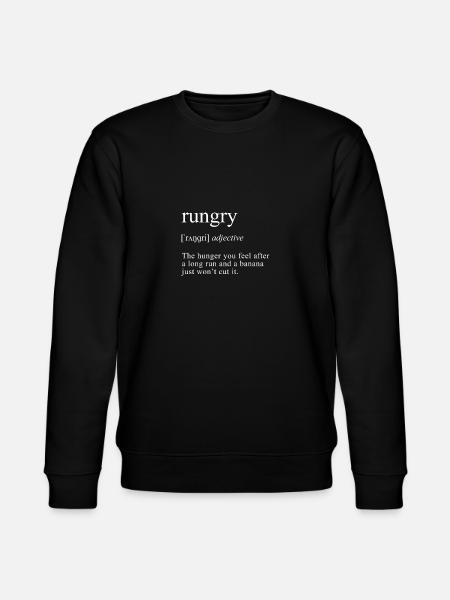 Rungry Defintion Runner - Marathon Jogger Läufer - Stanley/Stella økologisk unisex-sweatshirt CHANGER  - sort
