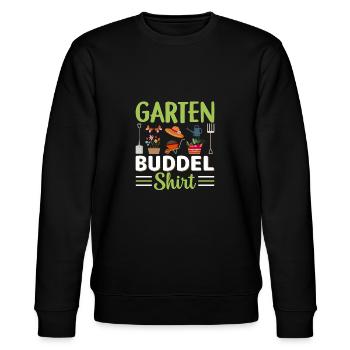 Garten Gemüse Schrebergarten - Stanley/Stella Unisex Bio-Sweatshirt CHANGER  - Schwarz - Vorne - Nik (191cm) & Marisol (170cm)