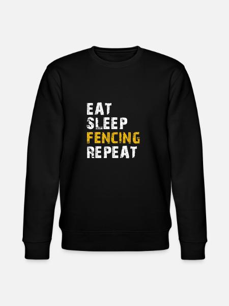 eat sleep Fencing - Stanley/Stella CHANGER Unisex Organic Sweatshirt - black