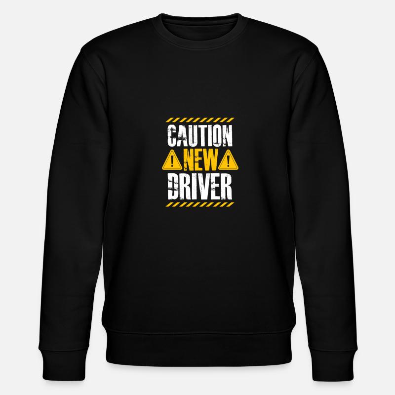 Caution New Driver - Stanley/Stella CHANGER Unisex Organic Sweatshirt - black