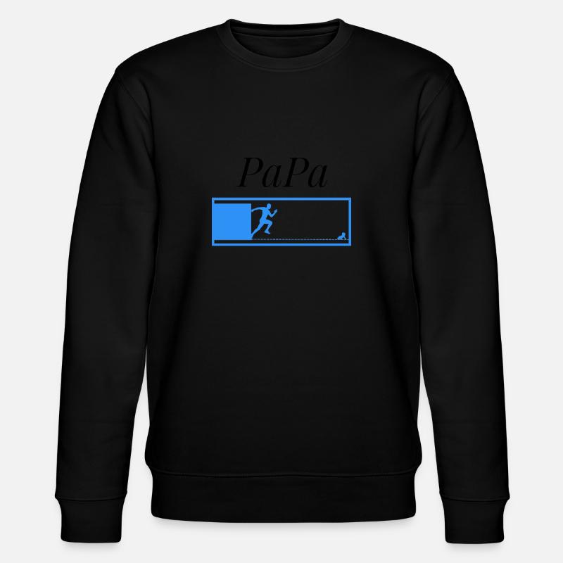 Papa lädt - Stanley/Stella Unisex Bio-Sweatshirt CHANGER  - Schwarz