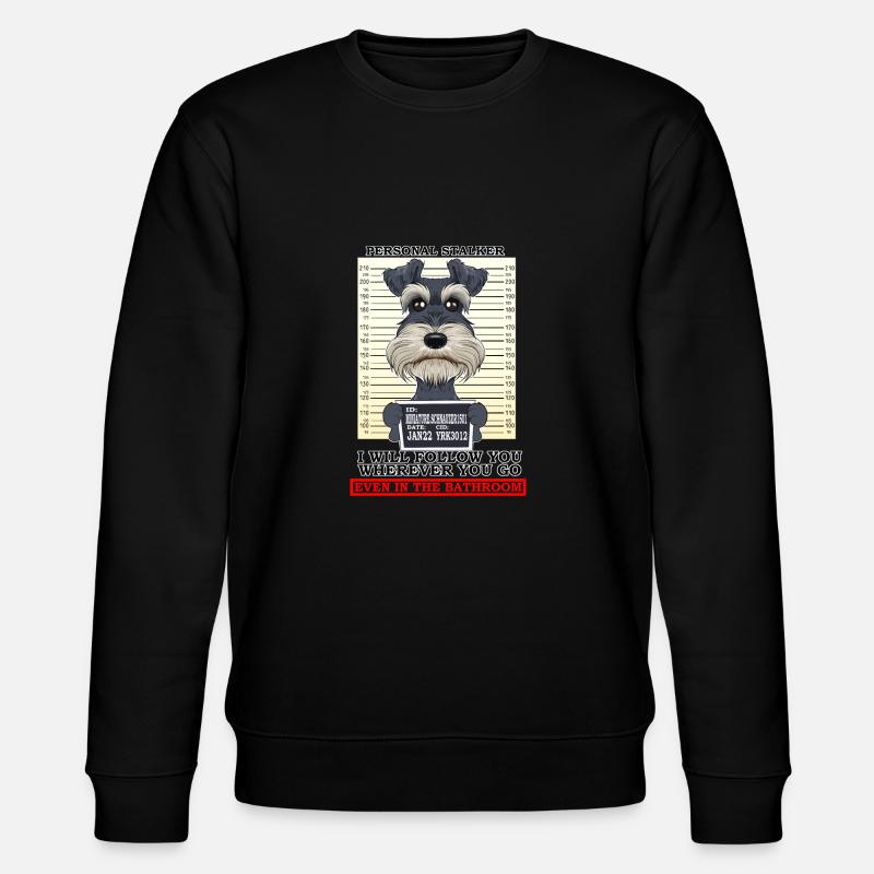 Personal Stalker Miniature Schnauzer - Stanley/Stella Unisex Bio-Sweatshirt CHANGER  - Schwarz
