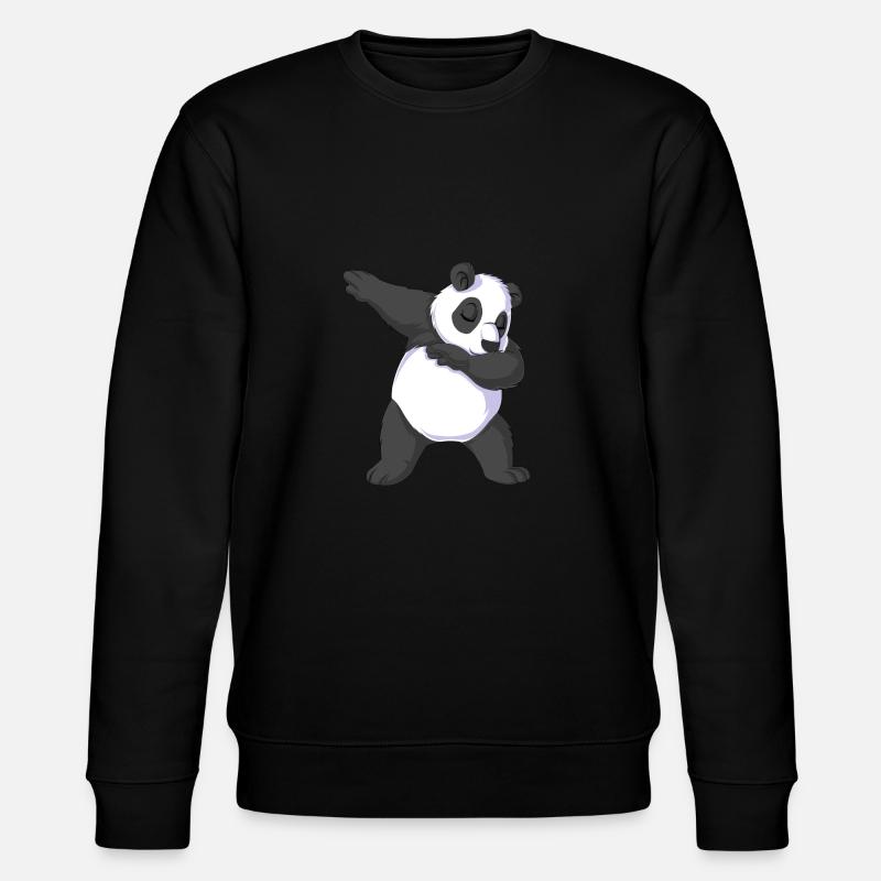 Panda Dabbing - Stanley/Stella Unisex Bio-Sweatshirt CHANGER  - Schwarz