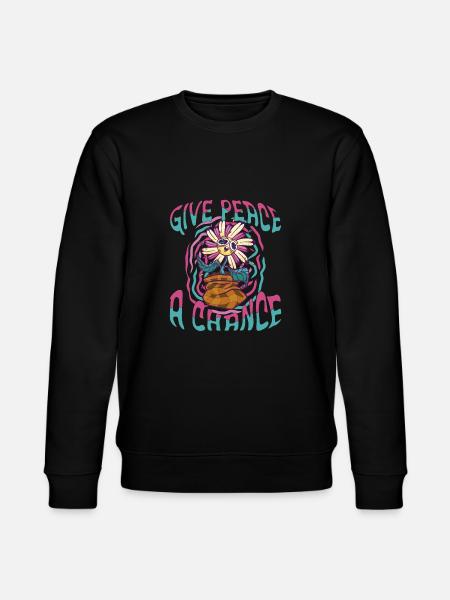 Trippy Flower - Stanley/Stella Unisex Bio-Sweatshirt CHANGER - Schwarz