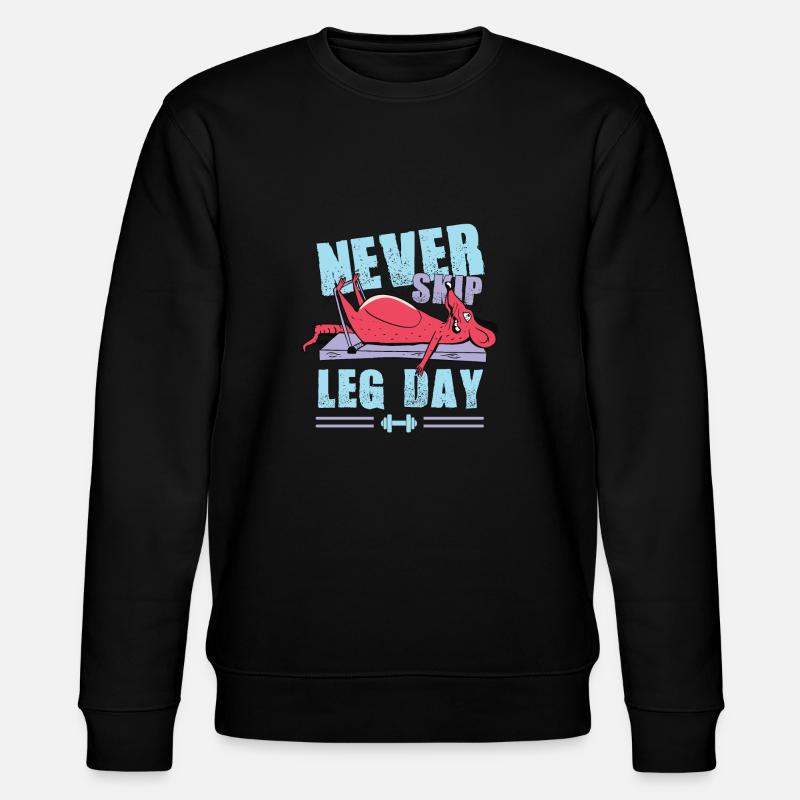 Leg Day Workout Meme - Stanley/Stella Unisex Bio-Sweatshirt CHANGER  - Schwarz
