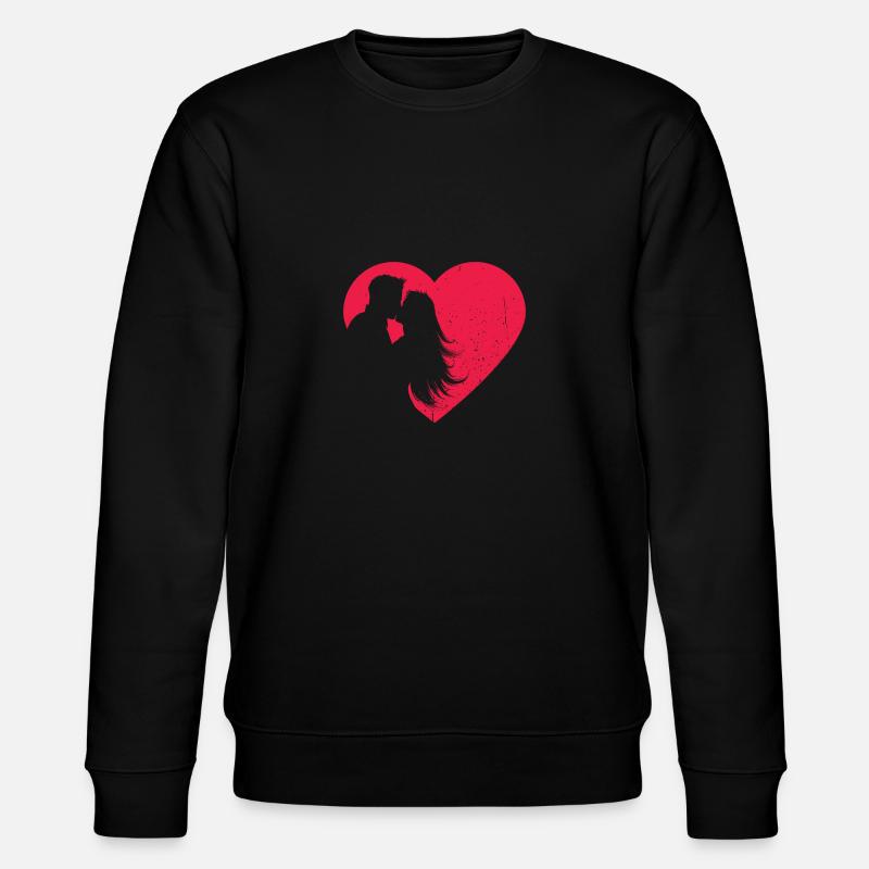 | cardiaque Saint-Valentin - Sweat bio CHANGER Stanley/Stella Unisexe - noir